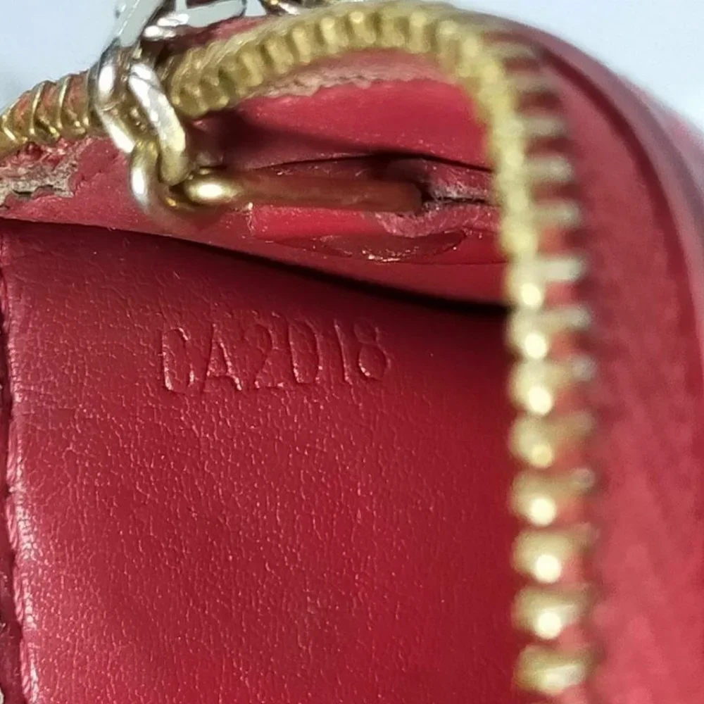 Louis Vuitton Red Monogram Vernis Key Pouch Pochet